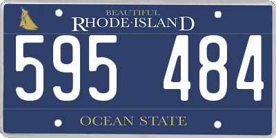 RI license plate 595484