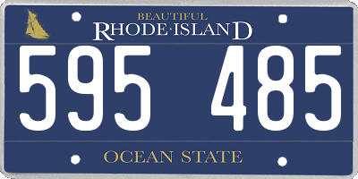RI license plate 595485