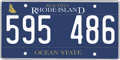 RI license plate 595486