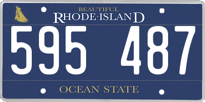 RI license plate 595487
