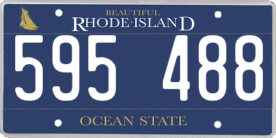RI license plate 595488