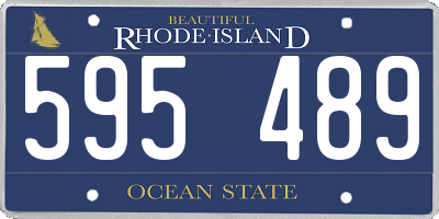 RI license plate 595489