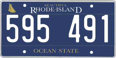 RI license plate 595491