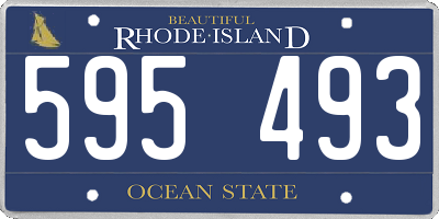RI license plate 595493
