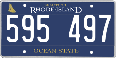 RI license plate 595497