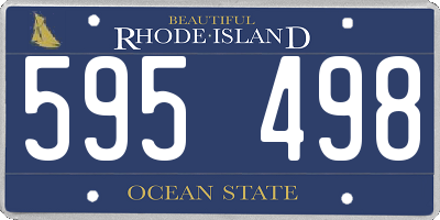 RI license plate 595498