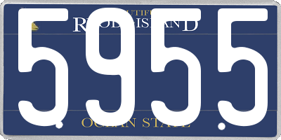 RI license plate 5955