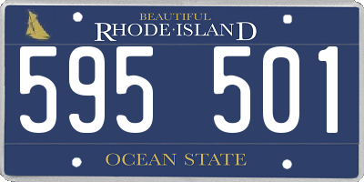 RI license plate 595501
