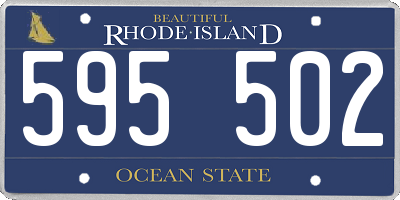 RI license plate 595502