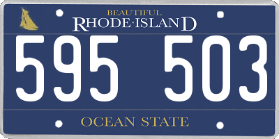 RI license plate 595503