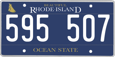 RI license plate 595507