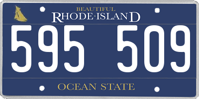 RI license plate 595509