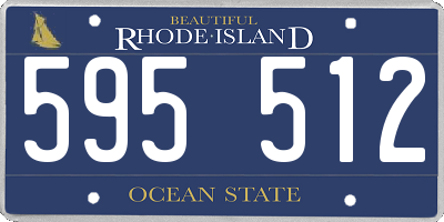 RI license plate 595512