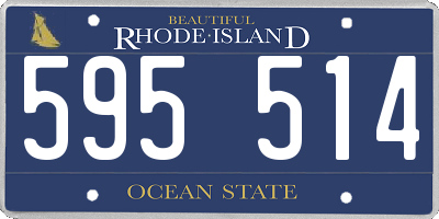 RI license plate 595514