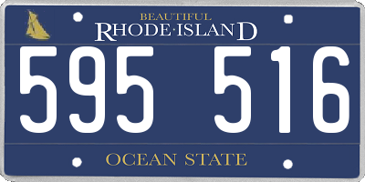 RI license plate 595516