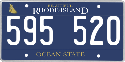 RI license plate 595520