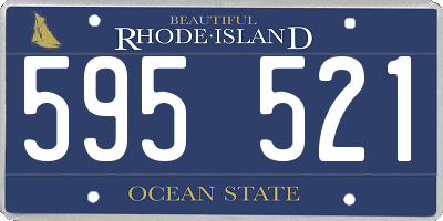 RI license plate 595521