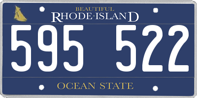 RI license plate 595522