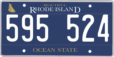 RI license plate 595524