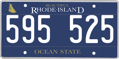 RI license plate 595525