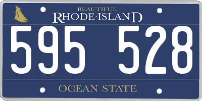 RI license plate 595528