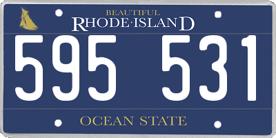 RI license plate 595531