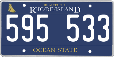 RI license plate 595533