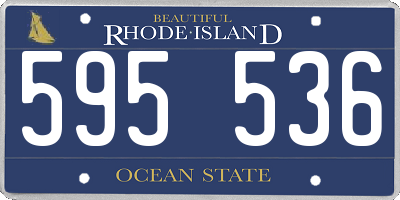 RI license plate 595536