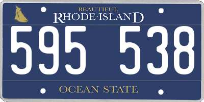RI license plate 595538