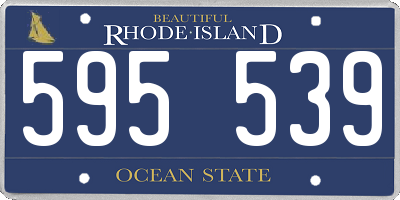 RI license plate 595539