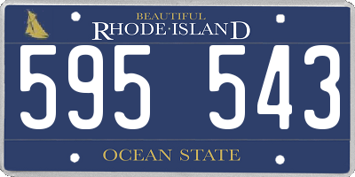 RI license plate 595543