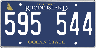 RI license plate 595544