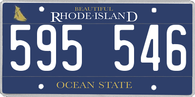 RI license plate 595546