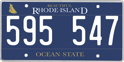 RI license plate 595547