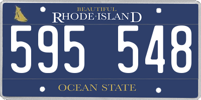 RI license plate 595548