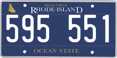 RI license plate 595551