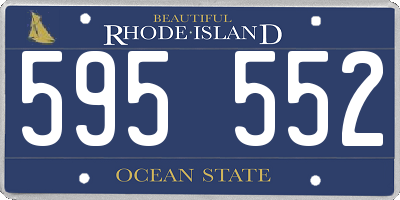 RI license plate 595552