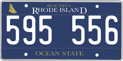 RI license plate 595556