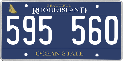 RI license plate 595560