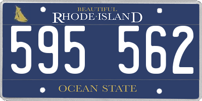 RI license plate 595562
