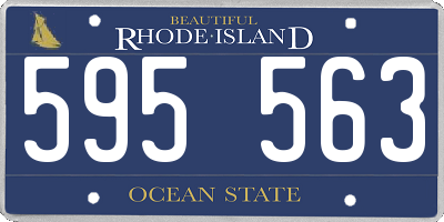 RI license plate 595563