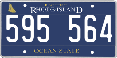 RI license plate 595564