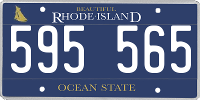 RI license plate 595565