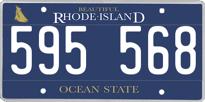RI license plate 595568
