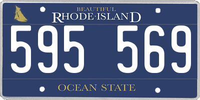 RI license plate 595569
