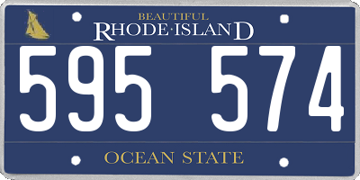 RI license plate 595574
