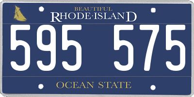 RI license plate 595575