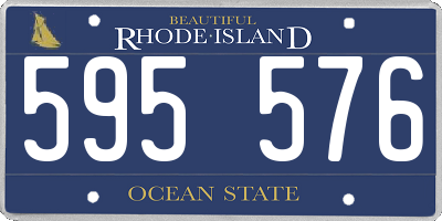 RI license plate 595576