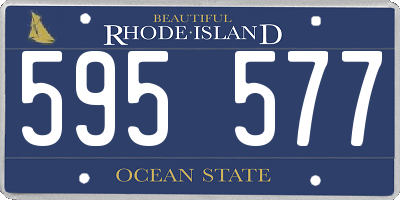 RI license plate 595577