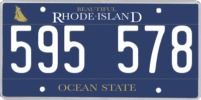 RI license plate 595578